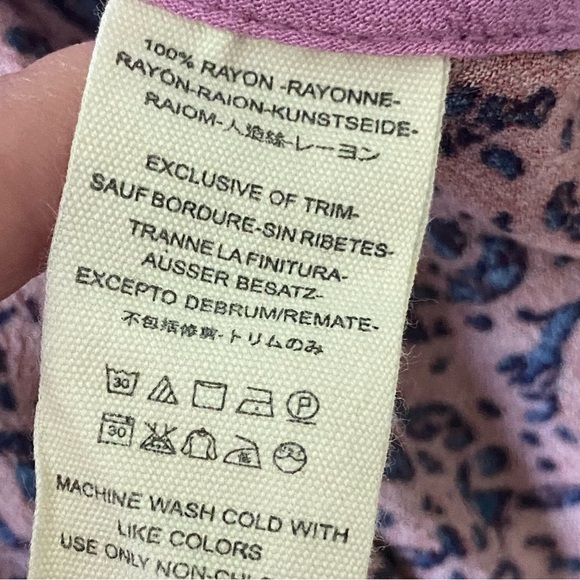 FREE PEOPLE Break Free Lilac/Red Boho Paisley Cropped Spaghetti Strap Tank Sz M - Picture 9 of 10